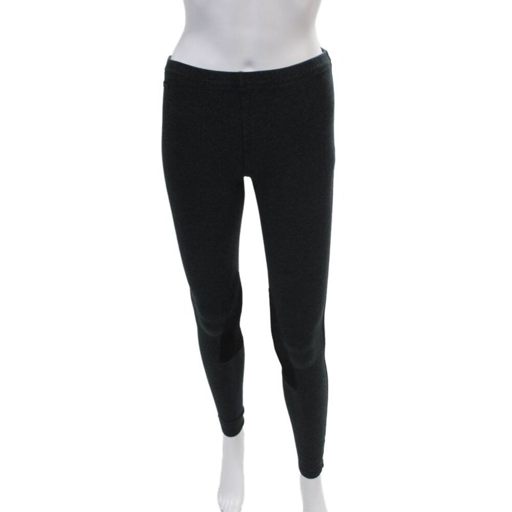 Polo Ralph Lauren Womens Quilted Detail Mid Rise Ankle Leggings Gray Size S